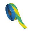 Green And Yellow Stripe Floor Marking Tape Roll