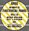 Electrical Panel Kept Clear For 36 Inches Floor Tape Sign
