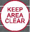 Keep Area Clear Superior Mark Floor Tape Sign
