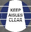 Keep Aisles Clear Superior Mark Floor Tape Sign
