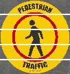 Pedestrian Traffic Superior Mark Floor Tape Sign