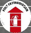 Fire Extinguisher Floor Tape Sign With Up Arrow