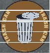 Trash Can Superior Mark Floor Tape Sign